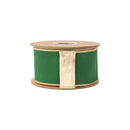 2 1/2" Wired Dupioni Ribbon | Emerald Green w/ Metallic Backing | 10 Yard Roll