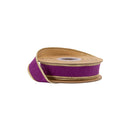 1" Wired Dupioni Ribbon | Purple w/ Metallic Backing | 10 Yard Roll