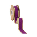 1" Wired Dupioni Ribbon | Purple w/ Metallic Backing | 10 Yard Roll