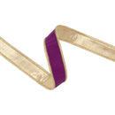 1" Wired Dupioni Ribbon | Purple w/ Metallic Backing | 10 Yard Roll
