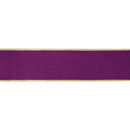 2 1/2" Wired Dupioni Ribbon | Purple w/ Metallic Backing | 10 Yard Roll