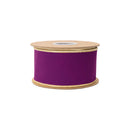 2 1/2" Wired Dupioni Ribbon | Purple w/ Metallic Backing | 10 Yard Roll