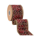 4" Wired Textured Ribbon | Hot Pink w/ Metallic Gold Backing | 10 Yard Roll