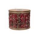 4" Wired Textured Ribbon | Hot Pink w/ Metallic Gold Backing | 10 Yard Roll