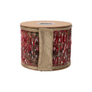 4" Wired Textured Ribbon | Hot Pink w/ Metallic Gold Backing | 10 Yard Roll