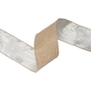 4" Wired Ribbon | Gold Sparkle w/ Champagne Metallic Backing | 10 Yard Roll