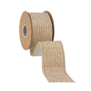 2 1/2" Wired Ribbon | Gold Sparkle w/ Champagne Metallic Backing | 10 Yard Roll