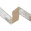 2 1/2" Wired Ribbon | Gold Sparkle w/ Champagne Metallic Backing | 10 Yard Roll