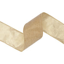4" Wired Ribbon | Gold Sparkle w/Gold Metalllic Backing | 10 Yard Roll