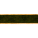 2 1/2" Premium Velvet Ribbon | Brown/Green w/ Metallic Gold Backing | 10 Yard Roll