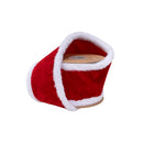 4" Premium Velvet Wired Ribbon | Red w/ Fur Piping | 10 Yard Roll