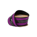 2 1/2" Wired Dupioni Ribbon | Purple w/ Black Sequin Trim | 10 Yard Roll