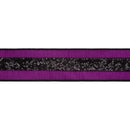 2 1/2" Wired Dupioni Ribbon | Purple w/ Black Sequin Trim | 10 Yard Roll