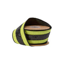 2 1/2" Wired Dupioni Ribbon | Lime Green w/ Black Sequin Trim | 10 Yard Roll