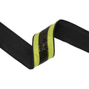 2 1/2" Wired Dupioni Ribbon | Lime Green w/ Black Sequin Trim | 10 Yard Roll