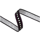 1" Dupioni Ribbon | Purple w/ Circles Trim | 10 Yard Roll