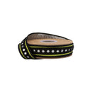 1" Dupioni Ribbon | Green w/ Circles Trim | 10 Yard Roll