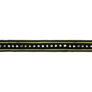 1" Dupioni Ribbon | Green w/ Circles Trim | 10 Yard Roll