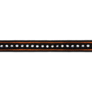 1" Dupioni Ribbon | Orange w/ Circles Trim | 10 Yard Roll