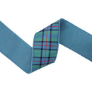 4" Wired Dupioni Ribbon | Blue/Green/Red Plaid w/ Fused Dupioni Backing | 10 Yard Roll