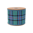 4" Wired Dupioni Ribbon | Blue/Green/Red Plaid w/ Fused Dupioni Backing | 10 Yard Roll