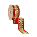 1 1/2" Jeweled Ribbon | Red | 10 Yard Roll