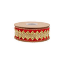 1 1/2" Jeweled Ribbon | Red | 10 Yard Roll