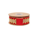 1 1/2" Jeweled Ribbon | Red | 10 Yard Roll
