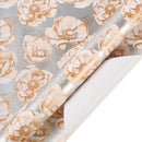 30" x 10' Wrapping Paper | Metallic Pearl Finish Floral