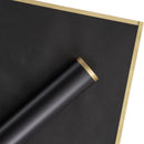 58x58cm Matte Floral Sheets with Gold Edge | Black | 50-pcs Bag