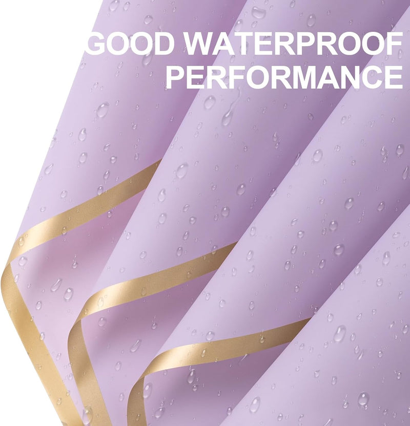 58x58cm Matte Floral Sheets with Gold Edge | Lilac | 50-pcs Bag