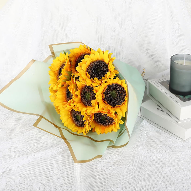 58x58cm Matte Floral Sheets with Gold Edge | Sage | 50-pcs Bag
