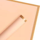 59x59cm Matte Floral Sheets with Gold Edge| Champagne | 50-pcs Bag