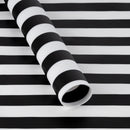 57x57cm Matte Floral Sheets with Stripes | Black/White | 20-pcs Bag