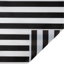 57x57cm Matte Floral Sheets with Stripes | Black/White | 20-pcs Bag