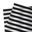 57x57cm Matte Floral Sheets with Stripes | Black/White | 20-pcs Bag