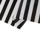 57x57cm Matte Floral Sheets with Stripes | Black/White | 20-pcs Bag