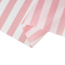 57x57cm Matte Floral Sheets with Stripes | Pink/White | 20-pcs Bag