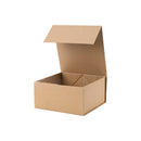 8" x 8" x 4" Collapsable Gift Box w/ Magnetic Square Flap Lid | Kraft
