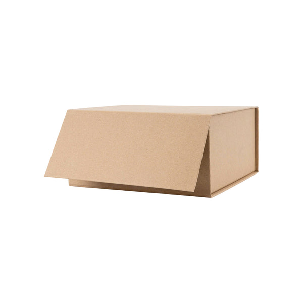 8" x 8" x 4" Collapsable Gift Box w/ Magnetic Square Flap Lid | Kraft