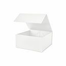 8" x 8" x 4" Collapsable Gift Box w/ Magnetic Square Flap Lid | White