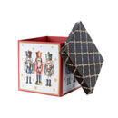 9"x 9"x 9" Collapsable Gift Box w/ Removable Lid | Nutcracker