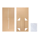 14" x 9" x 4.3" Collapsable Gift Box w/ Satin Ribbon & Magnetic Square Flap Lid | Kraft