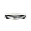 3/8" Gingham Check Ribbon | Black (030)/White (029) | 25 Yard Roll