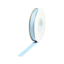 3/8" Gingham Check Ribbon | Blue (312)/White (029) | 25 Yard Roll