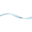 3/8" Gingham Check Ribbon | Blue (312)/White (029) | 25 Yard Roll