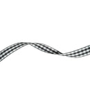 5/8" Gingham Check Ribbon | Black (030)/White (029) | 25 Yard Roll