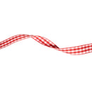 5/8" Gingham Check Ribbon | Red (250)/White (029) | 25 Yard Roll