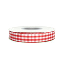 5/8" Gingham Check Ribbon | Red (250)/White (029) | 25 Yard Roll