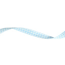 5/8" Gingham Check Ribbon | Blue (312)/White (029) | 25 Yard Roll